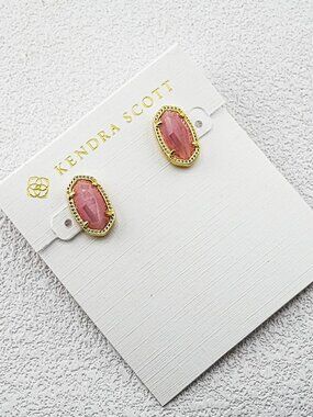 Kendra Scott Pink Crystal Stud Earrings